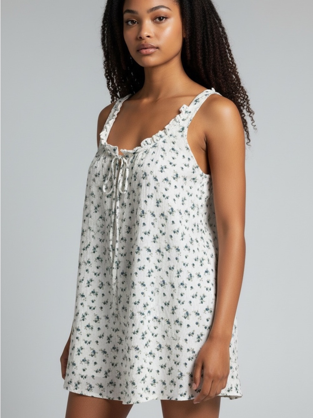 Hesperus Blue and White Mini Dress Size L